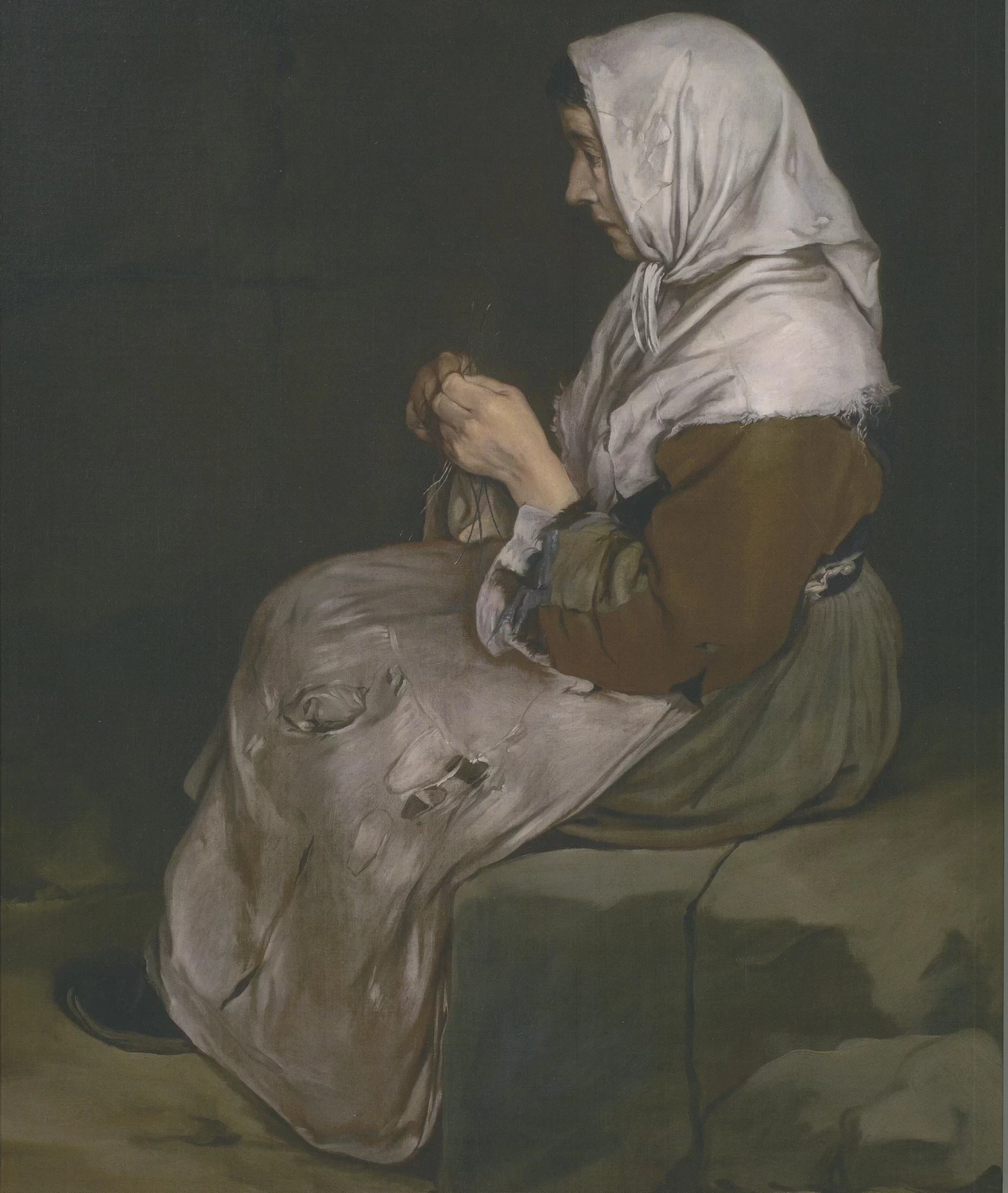 Giacomo Ceruti, il Pitocchetto - 135, Donna che fa la calza, Museo Lechi, Montichiari Brescia